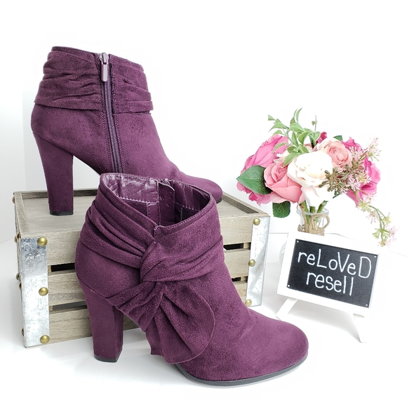 Impo Shoes - Purple Suede Booties